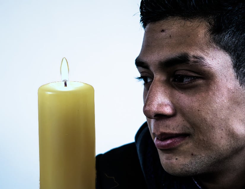 Candle made from ear wax
